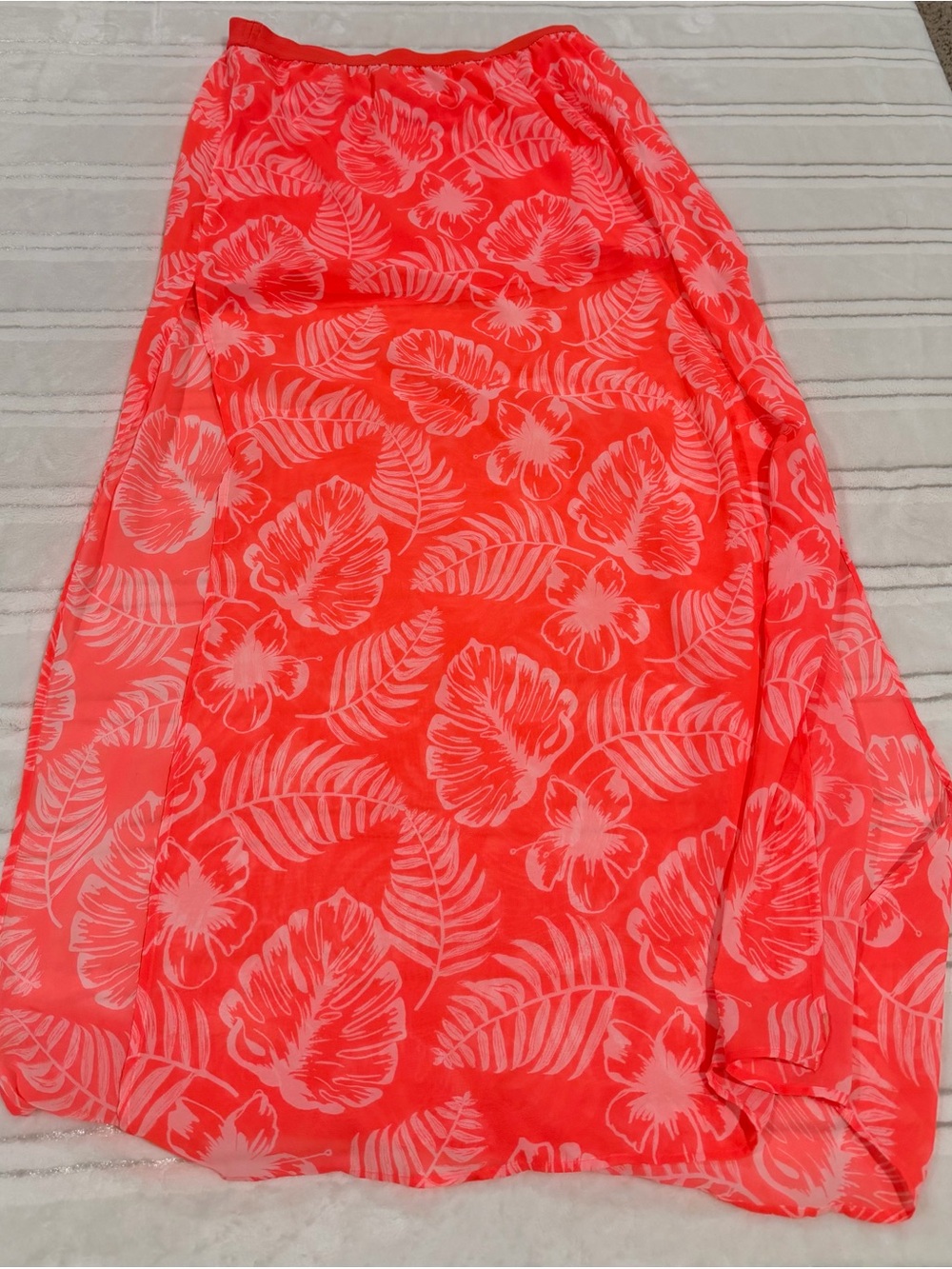 Women's Coral Tropical Sarong Cover-Up
